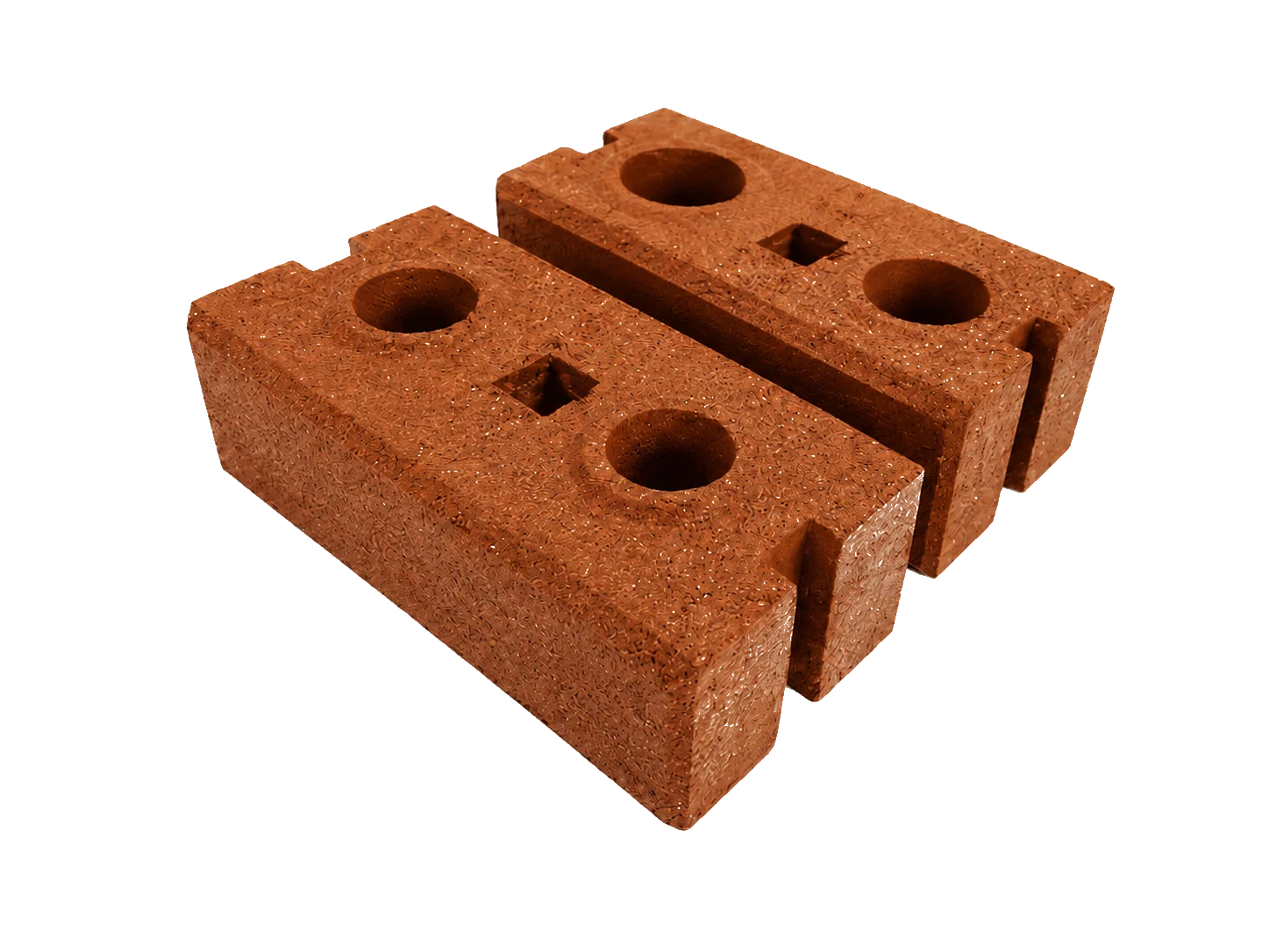 EcoRed compressed stabilized laterite bricks